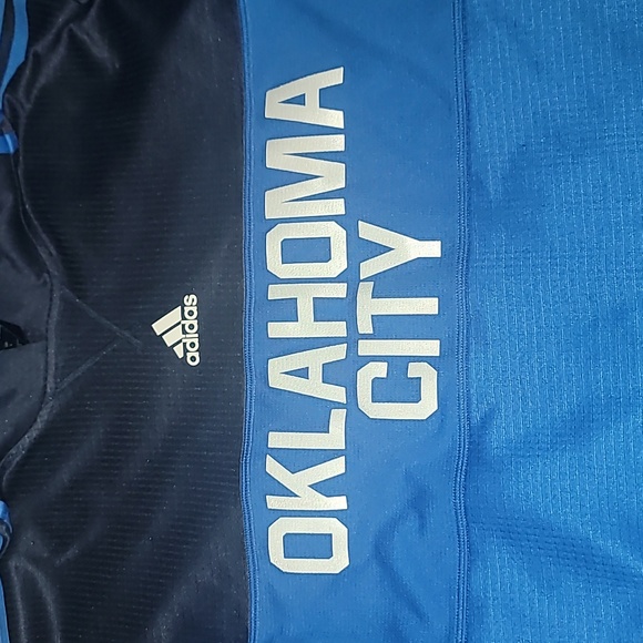 Adidas OKC Thunder Pre Game Hooded Top - Picture 2 of 7